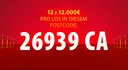12x12.000 Euro Gewinn der Deutschen Postcode Lotterie