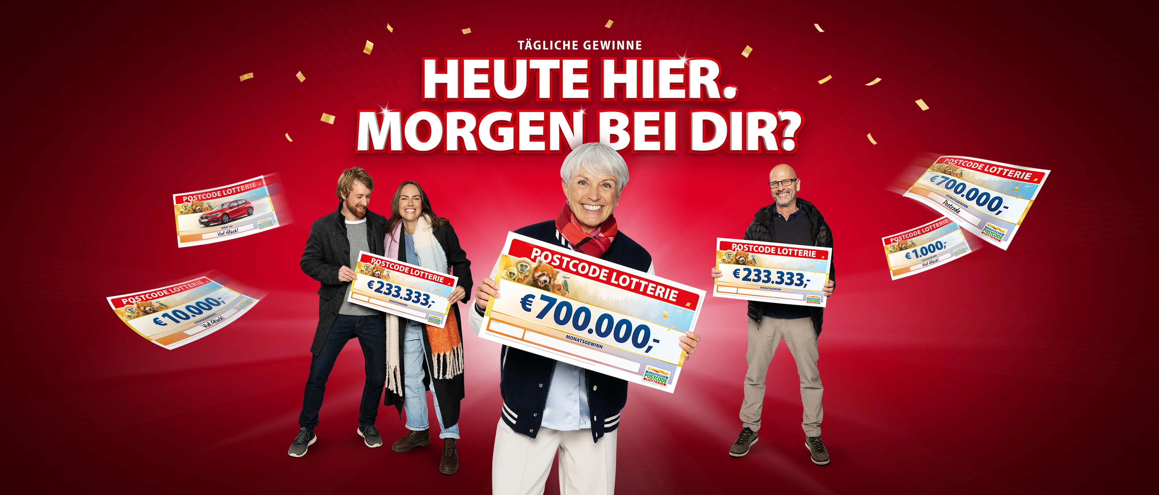 Bei der Deutschen Postcode Lotterie sind tägliche Gewinne garantiert