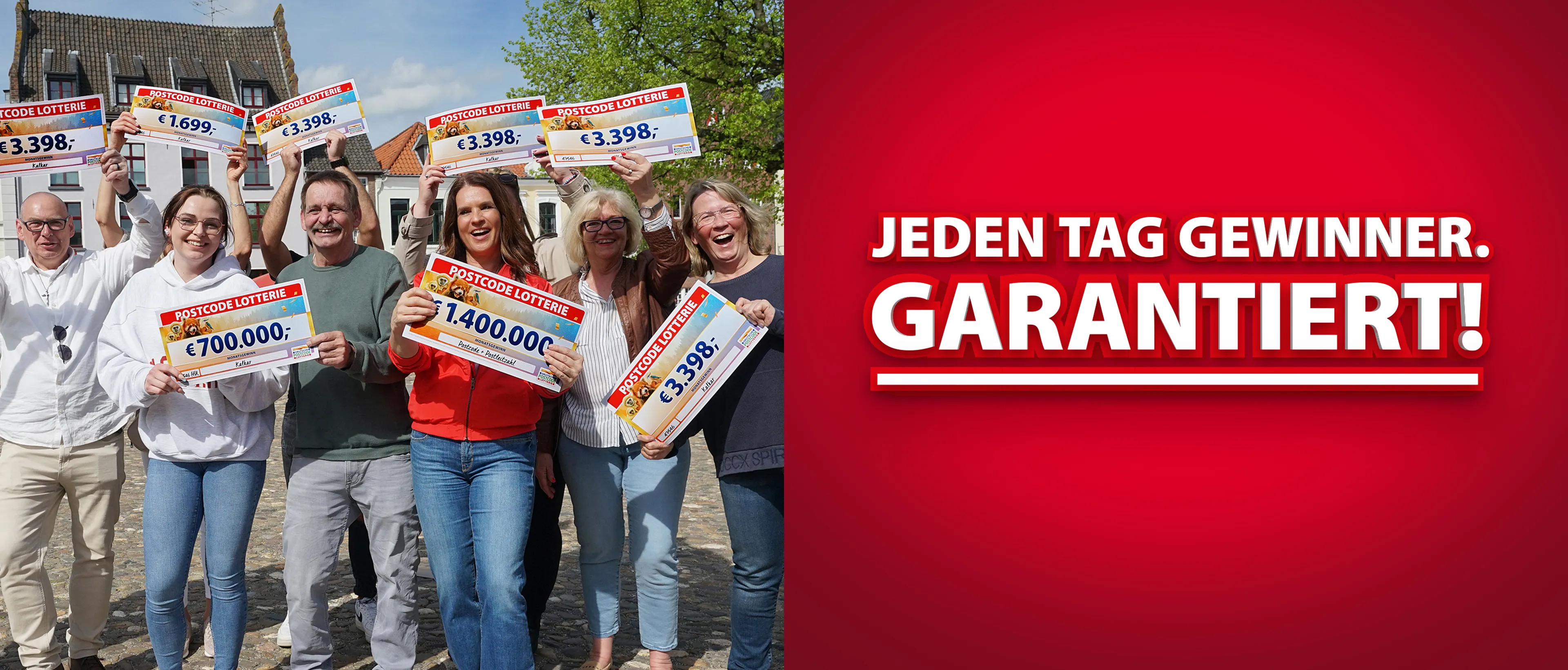 Jeden Tag Gewinner. Garantiert!
