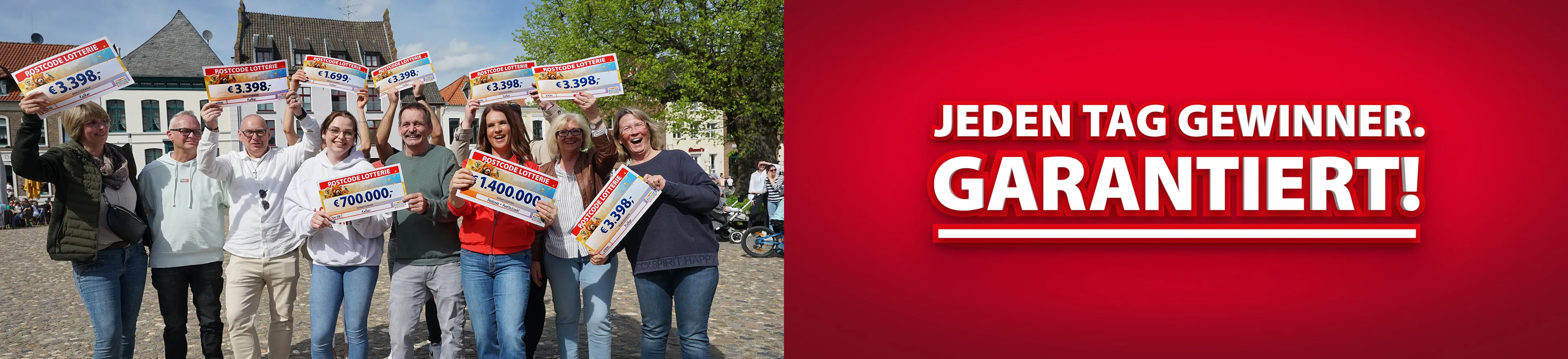 Jeden Tag Gewinner. Garantiert!