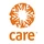 Orangenes Logo mit stilisierten Händen, die einen Kreis um eine weiße Sternform bilden. Darunter steht das Wort „care“ in Kleinbuchstaben.