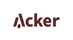 Braunes Textlogo mit dem Wort „Acker“ auf weißem Hintergrund. Das stilisierte „A“ erinnert an eine Weinflasche, aus der ein Tropfen fällt.